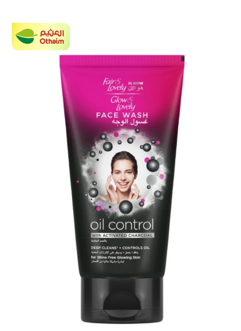 Fair & Lovely Glow & Lovely Oil Control With Activated Charcoal Face Wash, 150g 