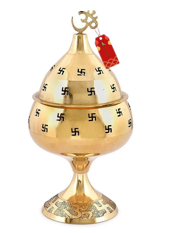 UAPAN akhand Jyoti Akhand Diya Decorative Brass Latern (9 Inch) - Image 1