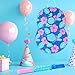 Halloscume Number 8 Piata with Hibiscus Design Dark Blue 8th Birthday Decorations with Stick Blindfold Confetti for Anniversary Party Decorations Supplies - Image 4