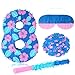 Halloscume Number 8 Piata with Hibiscus Design Dark Blue 8th Birthday Decorations with Stick Blindfold Confetti for Anniversary Party Decorations Supplies - Image 2
