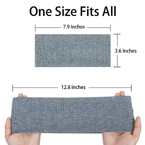 TERSE Headbands for Women Wide Non Slip Boho Head Bands Soft Elastic Thick Hairbands Fashion Workout Yoga Hair Accessories, 6 Pack - Image 2