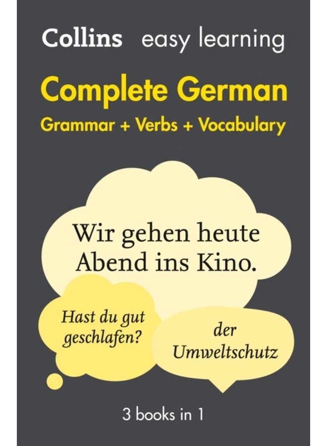 Easy Learning German Complete Grammar Verbs and Vocabulary 3 books in 1 Trusted Support for Learning - Paperback