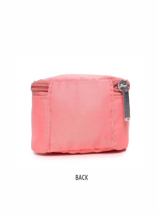 ASTRID Peach Coin Pouch with Tassels and Zipper Closure - Image 4