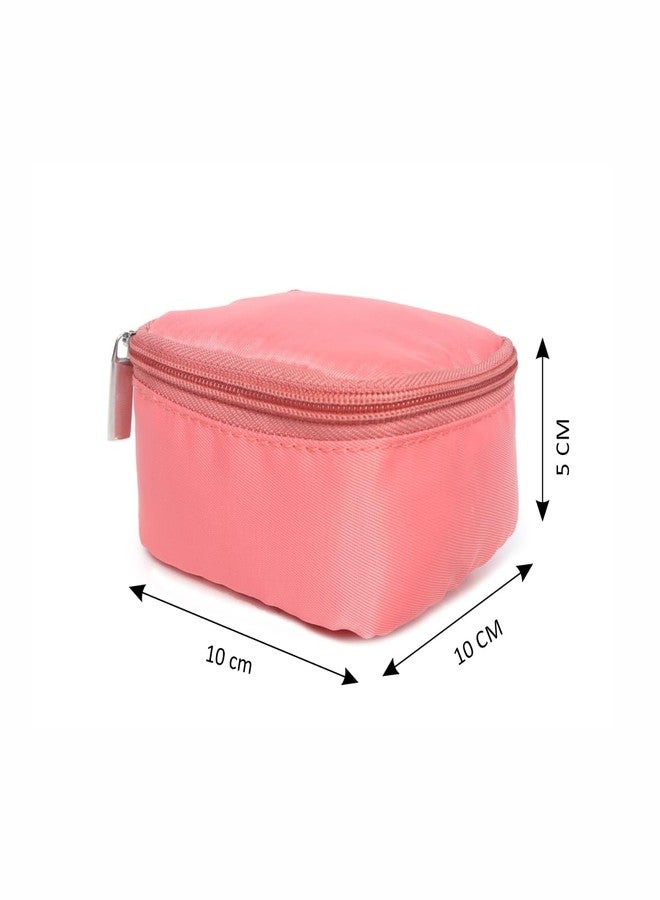 ASTRID Peach Coin Pouch with Tassels and Zipper Closure - Image 2