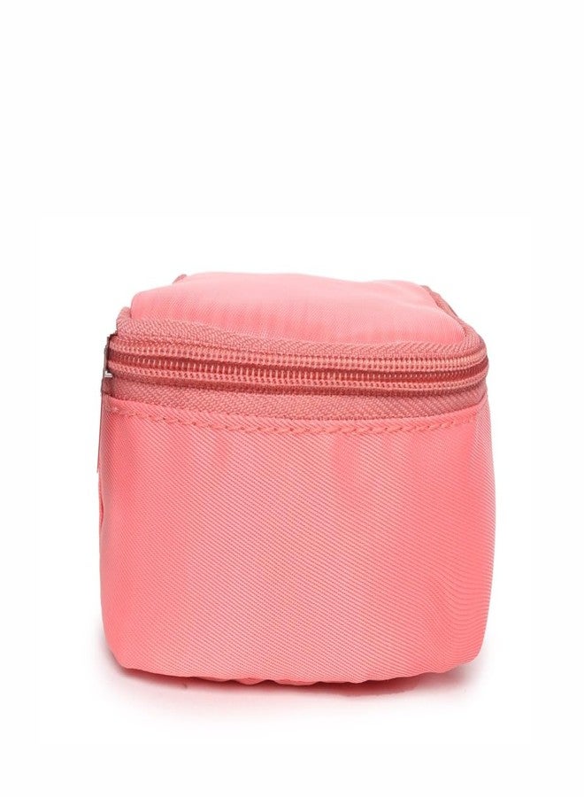 ASTRID Peach Coin Pouch with Tassels and Zipper Closure - Image 1