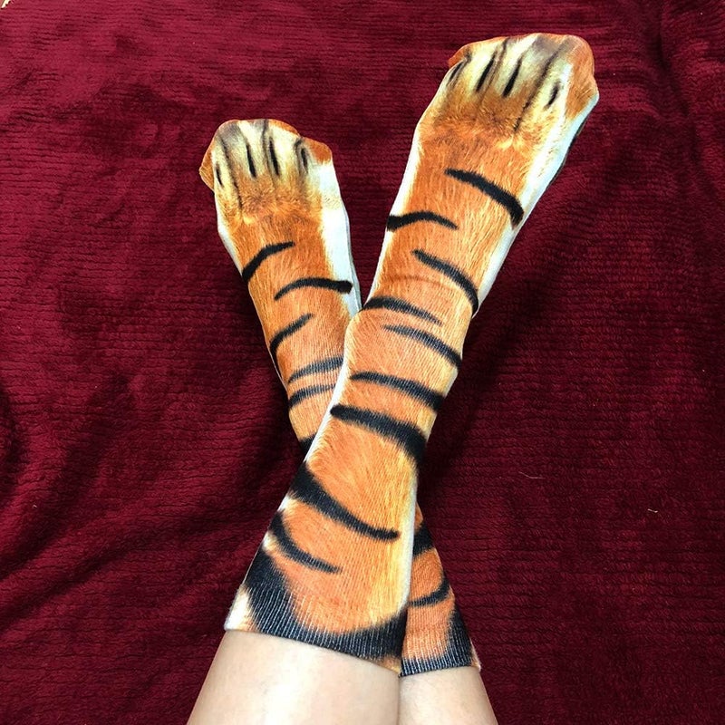 NDLBS Funny Christmas Gifts Novelty 3D Animal Paw Socks Stocking Stuffers for Adult Women Men Teens Gag White Elephant Gifts - Image 3
