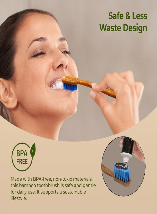 Dencrus Octa Clean Bamboo Toothbrush for Adults (Pack of 4) | 100% Natural & Eco Friendly Manual Toothbrush | BPA-Free & Ultra Soft Bristles for Gentle & Sensitive Care - Image 5