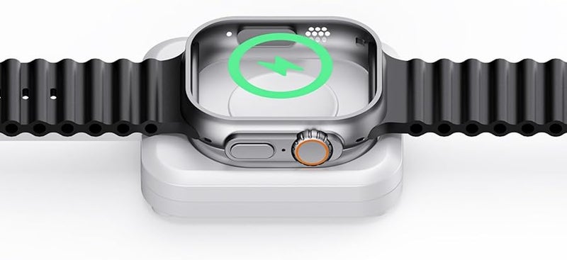 Black Charging Dock for Apple Watch Series 9 8 7 6 5 4 with Stowable Travel Cable - Image 5