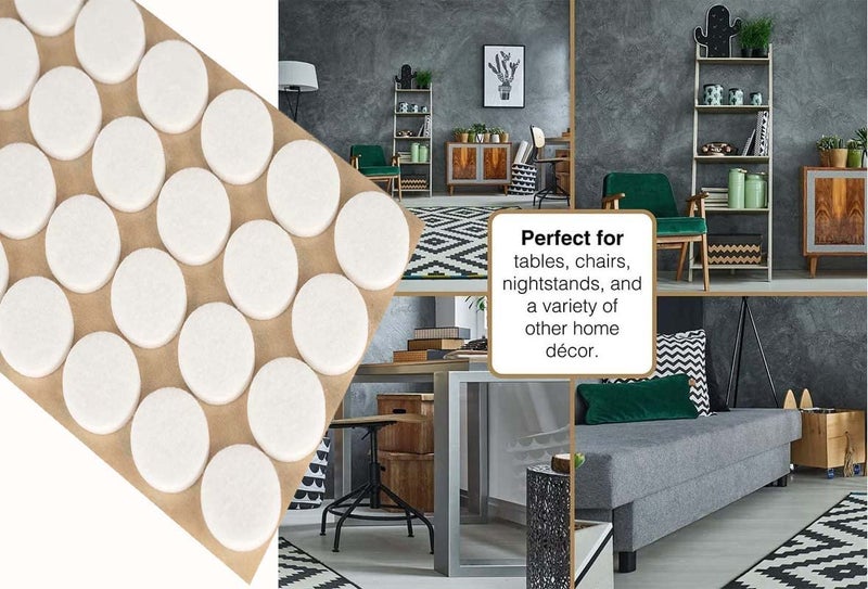 DIY Crafts DIY Crafts 12, 25mm, 12 Pcs, Mix 3 Shades Round Furniture Felt Pads Self Adhesive Protects Kitchen Cabinets, Drawers, Desks and Furniture Against Bumps and (12, 25mm)  - Image 5
