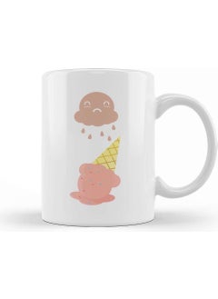 Print Shop Cute Ghost Cloud Dropping Ice Cream Mug Porcelain