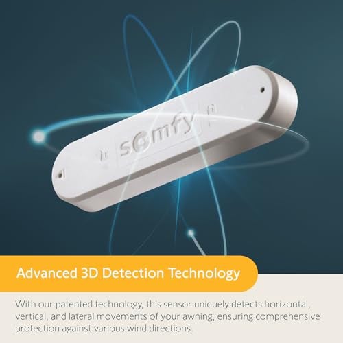 Somfy Eolis 3D Wirefree RTS Wind Sensor - Wireless Wind Protection for RTS Awnings - Works with Sun Setter Awnings - Advanced 3D Detection - Pure White Color #1816081 - Image 3