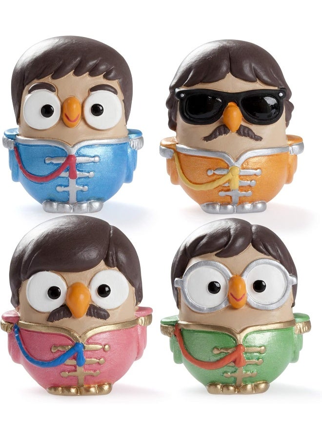 4 Goofi Figures Music The Beatles – Set of 4 Hand-Painted Ceramic Figurines (8x10cm) | Home Decor, Unique Gift for Music Lovers & Beatles Fans