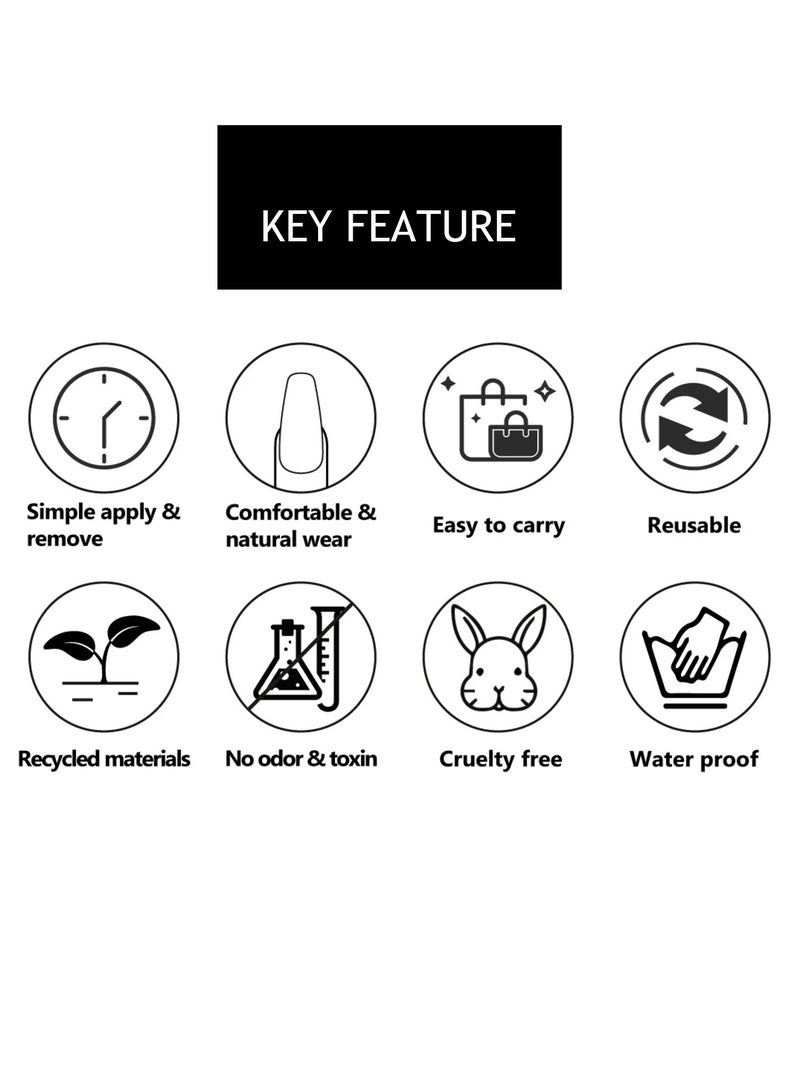 Artist Design/3D Crystal Garden(Handmade)/Press On nails/Luxury Hand Painted/Long Coffin/10 PCS - Image 5