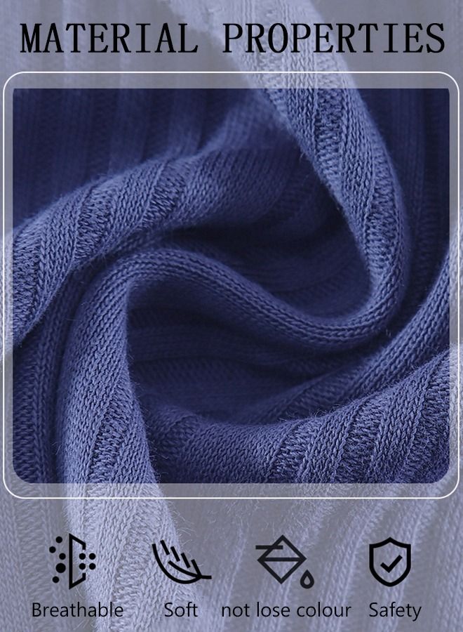 DUNISO Men's Soft Pajamas Set 2 Piece Cotton Sleepwear Short Sleeve  Crewneck Top and Shorts Loungewear Summer Sleepwear Set Home Wear - Image 3