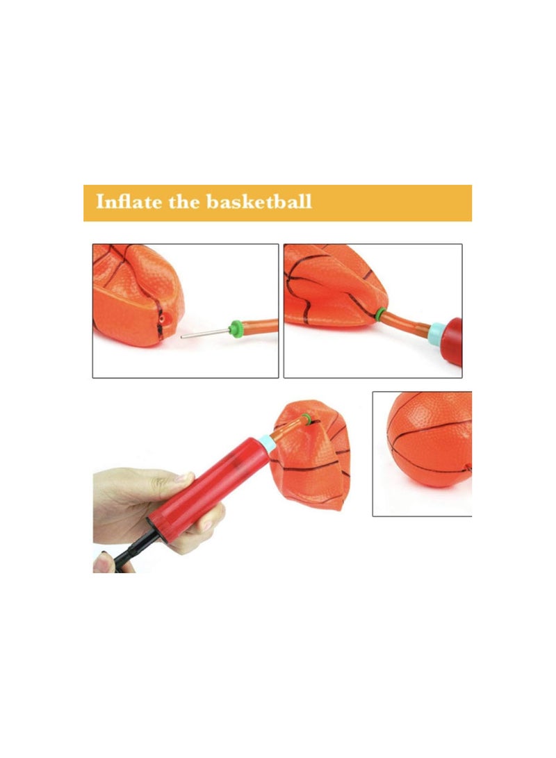 GGOOT Toddler Basketball Hoop Stand, Adjustable Height 2.5 ft -5.1 ft Mini Indoor Basketball Goal Toy for Boys Girls Outdoor Play Sport for Age 2 3 4 5 Years Old  - Image 4