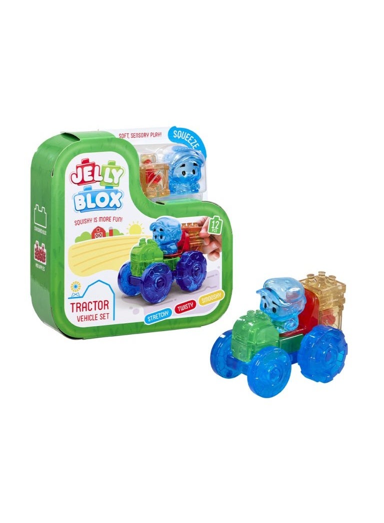 Jelly Blox Tractor Vehicle Set, 12 Pieces - Image 1