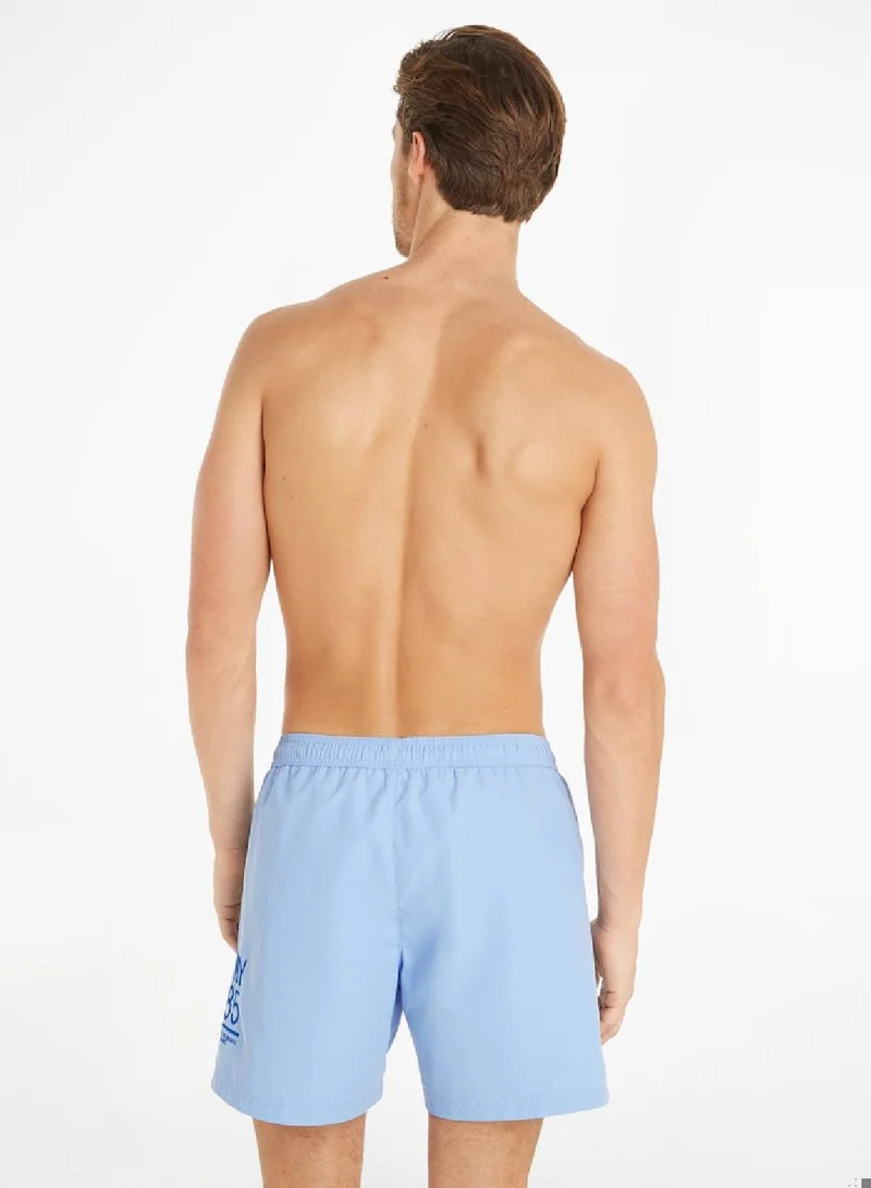 TOMMY HILFIGER Men's Swim Shorts - Polyester, Blue