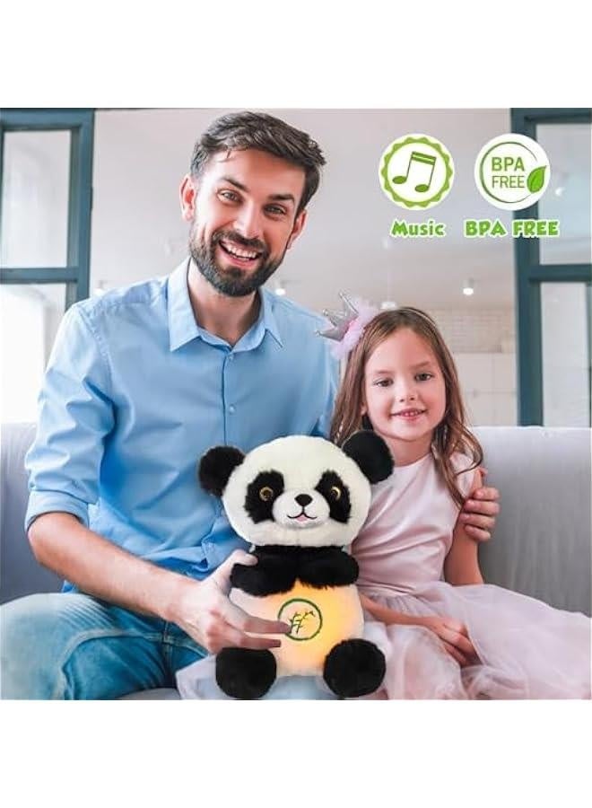 Breathing Stuffed Animal, Breathing Panda Sleep Buddy, Soothe Snuggle Panda Plush with Realistic Breathing Motion and Lights Music (Panda-b) - Image 3