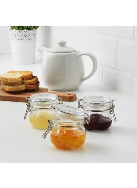 أيكيا Korken Glass Jar with Lid Set of 3
