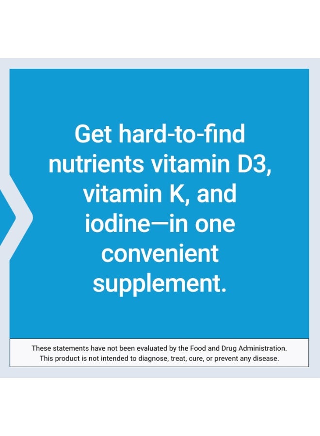 لايف إكستنشن تمديد الحياة، فيتامينات د و ك مع اليود البحري، 60 كبسولة - Image 4