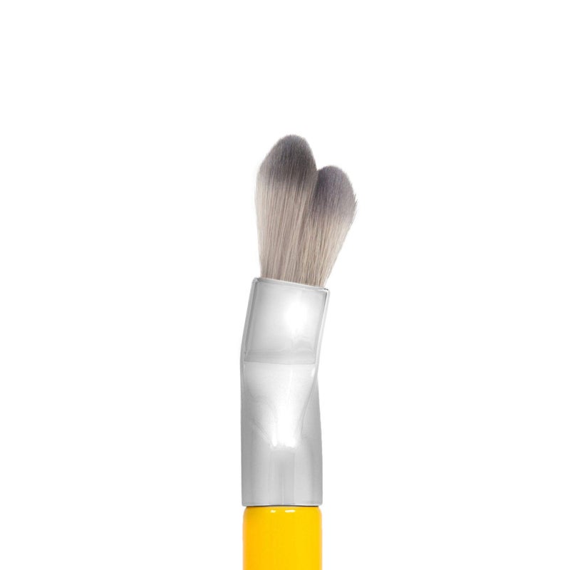 Bdellium Tools Professional Makeup Brush - Studio Series 971 Large Slanted Double Dome Blender - With Soft Synthetic Fibers, For Quick & Easy Application and Blending (Yellow, 1pc) - Image 5
