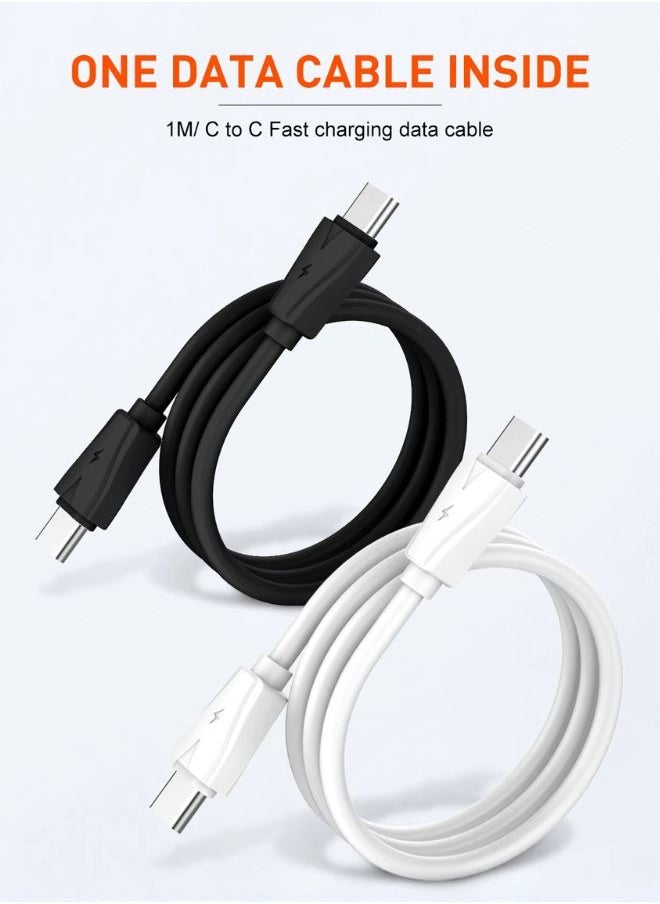 LDNIO 65W Universal Travel Adapter,US/UK/EU Plug, GaN USB C Charger Plug 2-Port Fast Wall Charger With Type-C Cable Compatible for MacBook, HP, Dell, Lenovo, iPhone 16, iPad, Galaxy Tab/S25, Switch etc  - Image 5