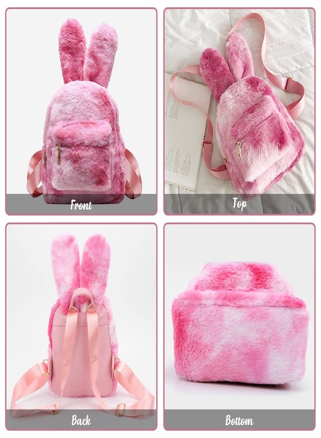 Lanpet Cute Bunny Backpacks for Women Rabbit Ears Backpack Fluffy Shoulder Bag Satchel - Image 2