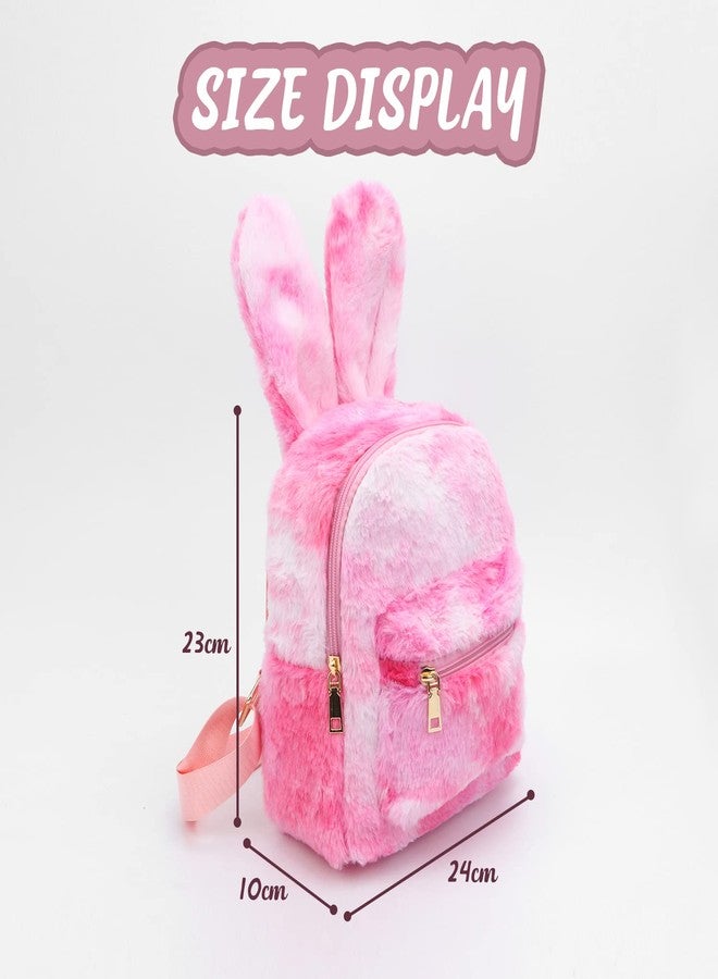 Lanpet Cute Bunny Backpacks for Women Rabbit Ears Backpack Fluffy Shoulder Bag Satchel - Image 3