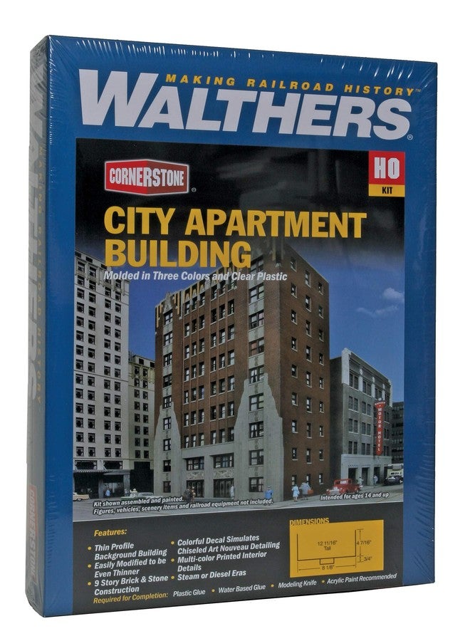 Walthers Trainline مجموعة مبنى شقة المدينة من وولثرز ترينلاين - مجموعة قطار قابلة للجمع - Image 5