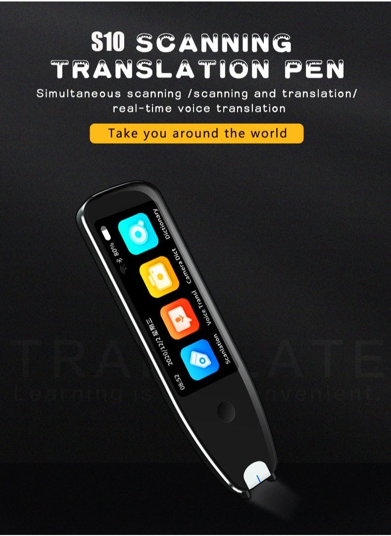 Gasin 3.46-inch Large-screen Reading Pen AI International Language Translator Pen And Electronic Dictionary, Real-time Voice Translation Into 138 Languages Including ArabicScanning Translation Pen Online Voice Translator 60 Language Scanning Pen Translation Pen Multi Language Online Voice Translator Offline Scanning Pen dictionary Pen Suitable For Conference Study Travel, Book Reading, Dictionary Pen, Exam Reading Pen  - Image 3