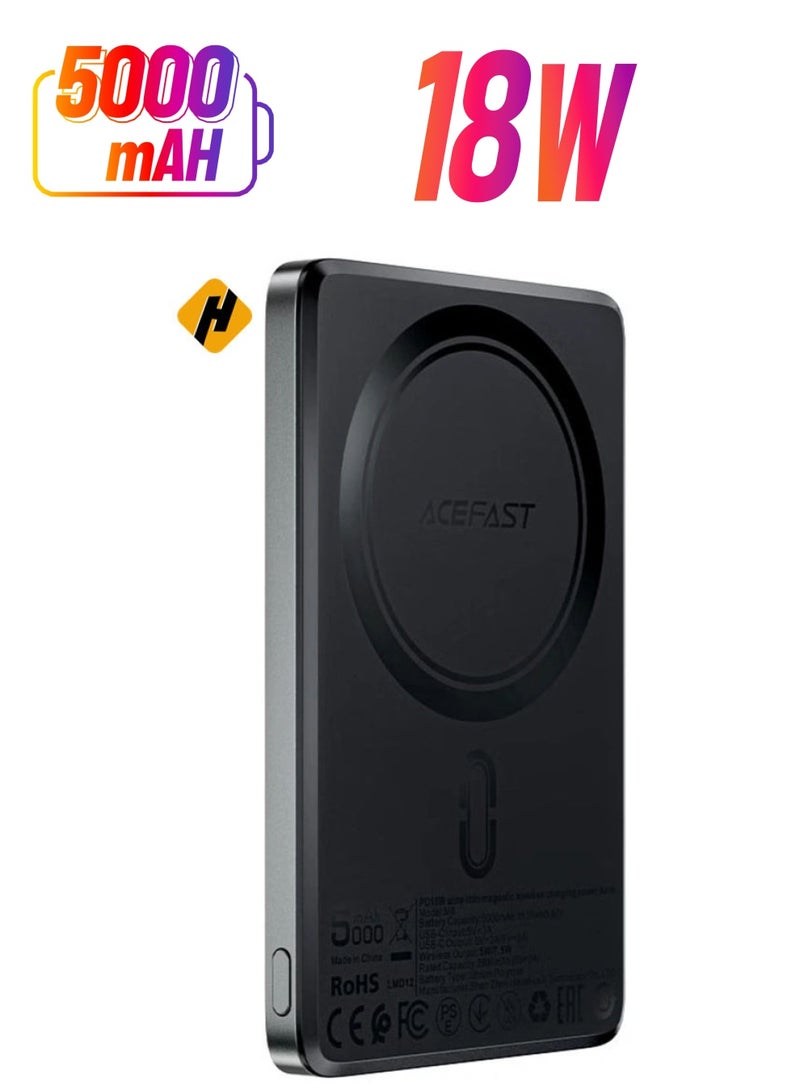HuHa Magnetic Fast Wireless Charging Power Bank M8 PD 18W - 5,000mAh - Image 1