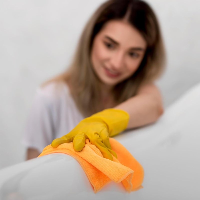 True Face Microfibre Cloth 12 Pack - All-Purpose Cleaning Cloths for Cars, House, Kitchen, Windows, Soft & Absorbent, Lint Free, Streak Free, 30x30 CM, Multi-Colour - Image 3