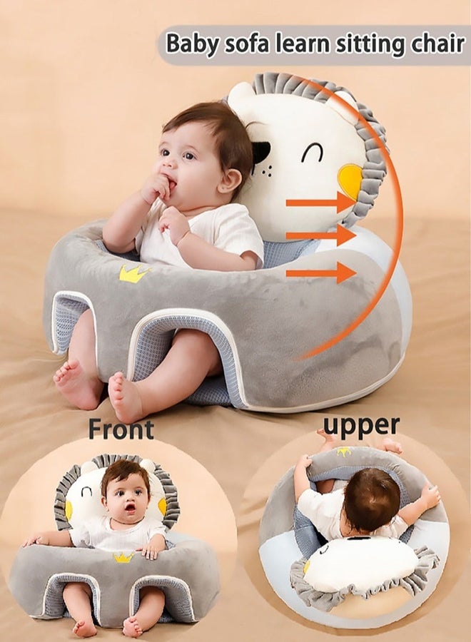 MIXDE Sofa Learn Sitting Chair Nursery Support Seat Pillow Protector Plush Cushion Infant Sitting Chair Baby Support Seat Infant Plush Seats for Toddlers - Image 1
