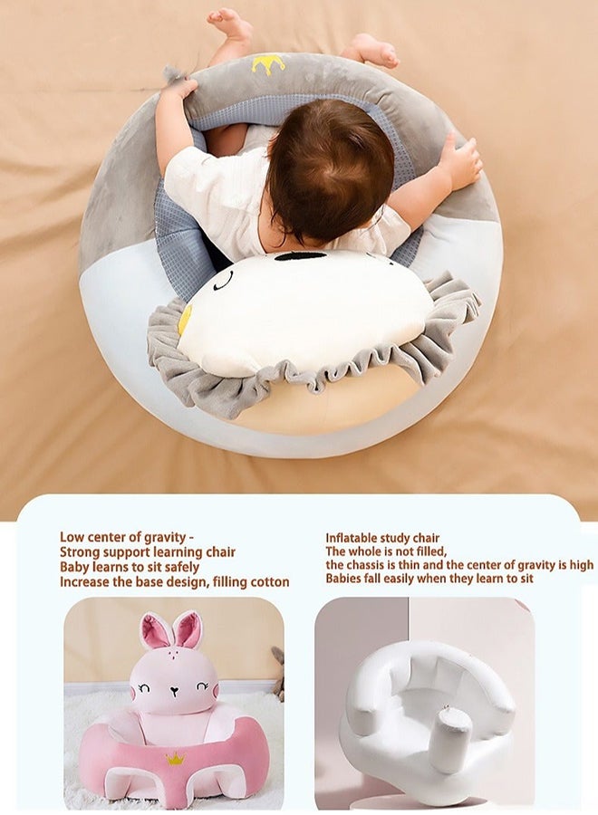 MIXDE Sofa Learn Sitting Chair Nursery Support Seat Pillow Protector Plush Cushion Infant Sitting Chair Baby Support Seat Infant Plush Seats for Toddlers - Image 4
