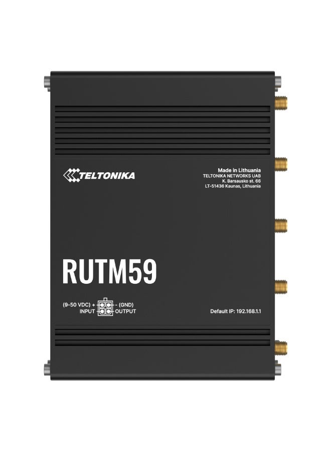 TELTONIKA RUTM59 is a TELTONIKA Networks cellular 5G router with support for both SA and NSA 5G architectures, Dual-SIM, 5x Gigabit Ethernet ports, GPS, a powerful CPU and RUTOS software for advanced networking solutions. - Image 4