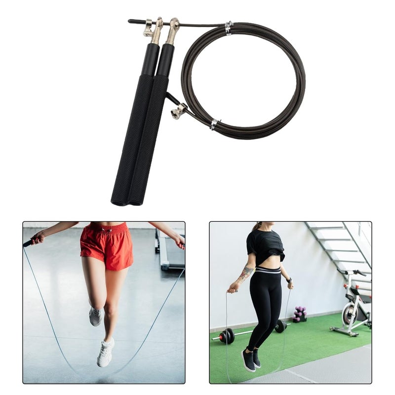 RHYNOFIT Speed Jump Rope 300cm Adjustable Length Durable Fitness Boxing Skipping Rope | Jump Ropes | Fitness Equipment Gear | Fitness Running Yoga - Image 2