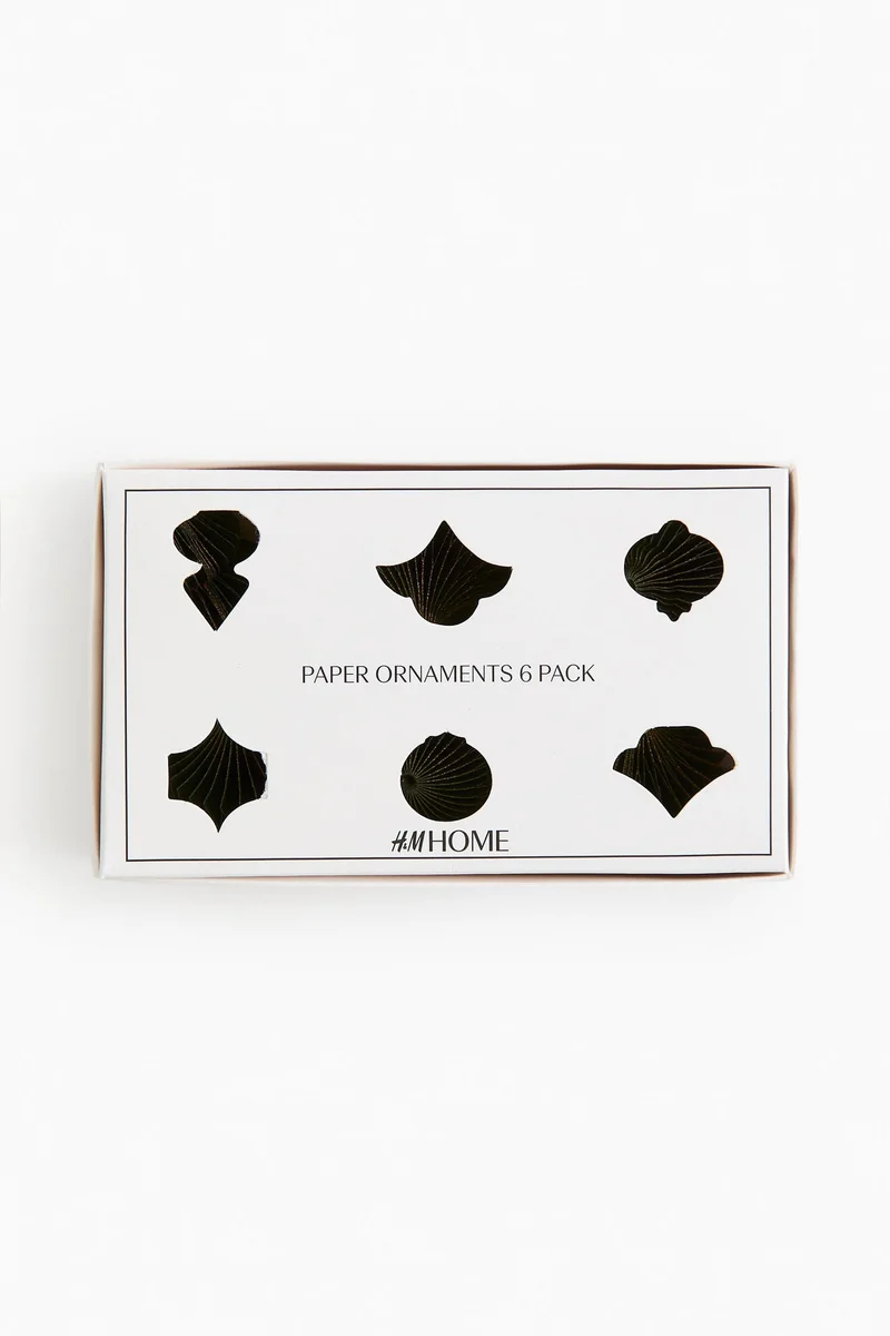 H&M 6-pack Christmas paper decorations