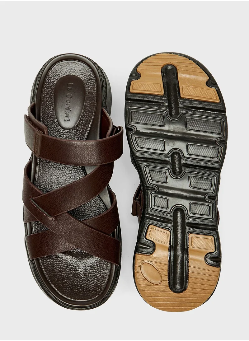 Le Confort Casual Cross Strap Sandals