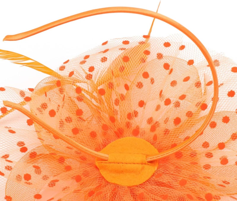 DRESHOW Fascinators Hat Flower Mesh Ribbons Feathers on a Headband and a Clip Tea Party Headwear for Girls and Women - Image 4