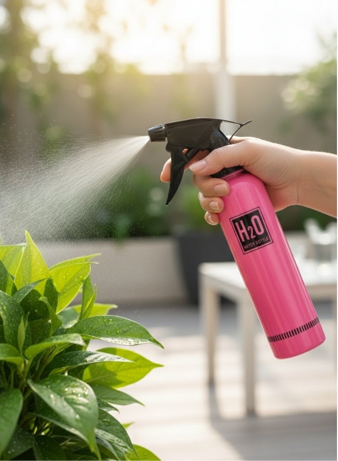 H2O Professional 500ml Hairdressing & Beauty Water Sprayer – Fine Mist Technology for Even Spray – Multi-Purpose Use for Hair Styling, Skin Moisturizing, Body Cooling, and Plant Watering – Lightweight Portable Design with Easy Press Trigger – Ideal for Salons, Home, Travel – Fuchsia - Image 1