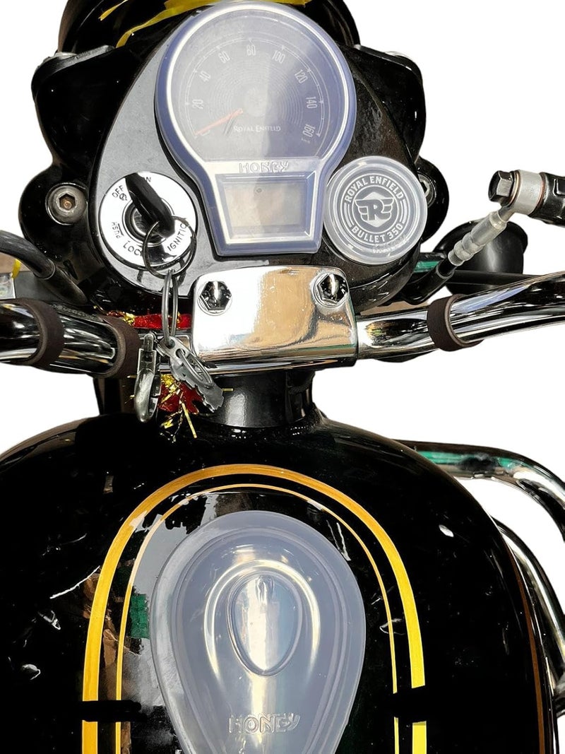 NitroRider Monsoon Kit Rain Proof Cap Set of 3 Speedo Meter, AMP Meter and Tank Cap Compatible with Classic Reborn Goan Classic, Classic 350, Standard (2021 to 2025 All Models) - Image 1