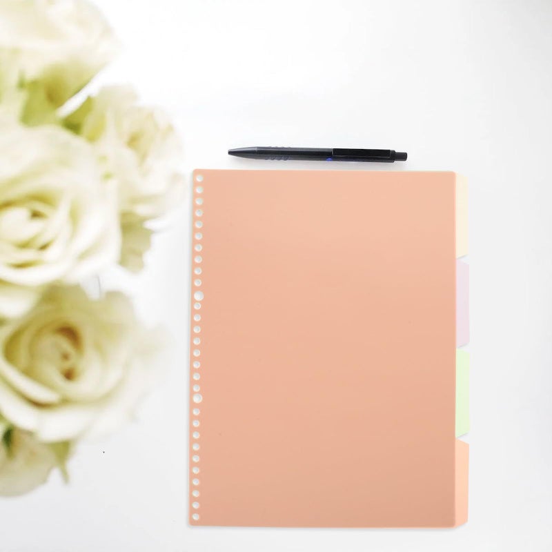 A4 30 Hole Binder Tabs Macaron Color Index Dividers for Notebooks and Files - Image 5