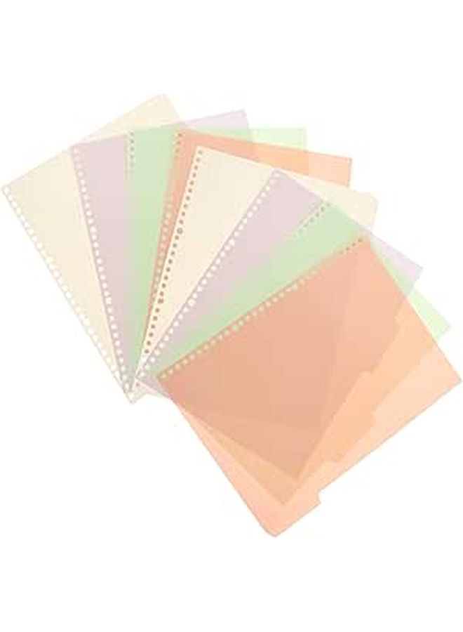 A4 30 Hole Binder Tabs Macaron Color Index Dividers for Notebooks and Files - Image 1