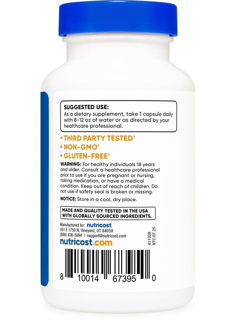 مستخلص زهرة الآلام بتركيز مكافئ 1500 ملغ من Nutricost – مكمل غذائي عشبي للتغذية اليومية – 120 كبسولة - Image 3