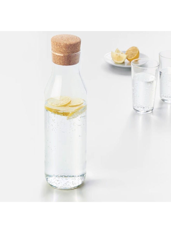 Carafe With Stopper Glass Cork Clear - Image 2