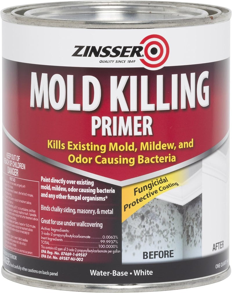 Zinsser qt 276087 White , Mold Killing Primer Water-Based Mold Killing Primer - Image 1