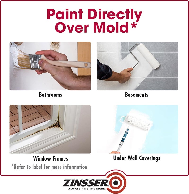 Zinsser qt 276087 White , Mold Killing Primer Water-Based Mold Killing Primer - Image 4