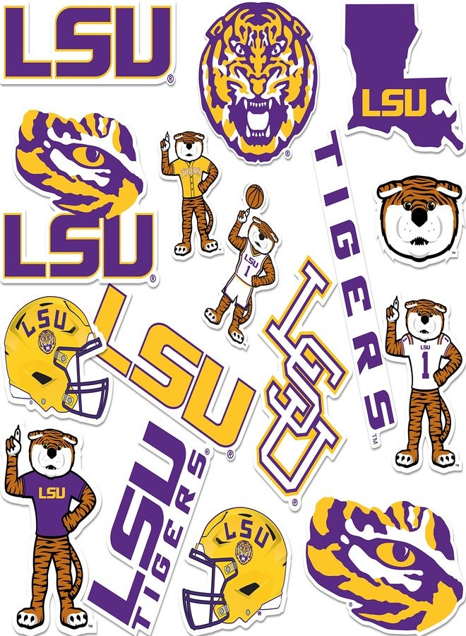 Desert Cactus LSU Louisiana State University Sticker - Tigers Geaux Louisiana State University Vinyl - LSU Tigers Decal Laptop Water Bottle Car Scrapbook (Type A) - Image 1