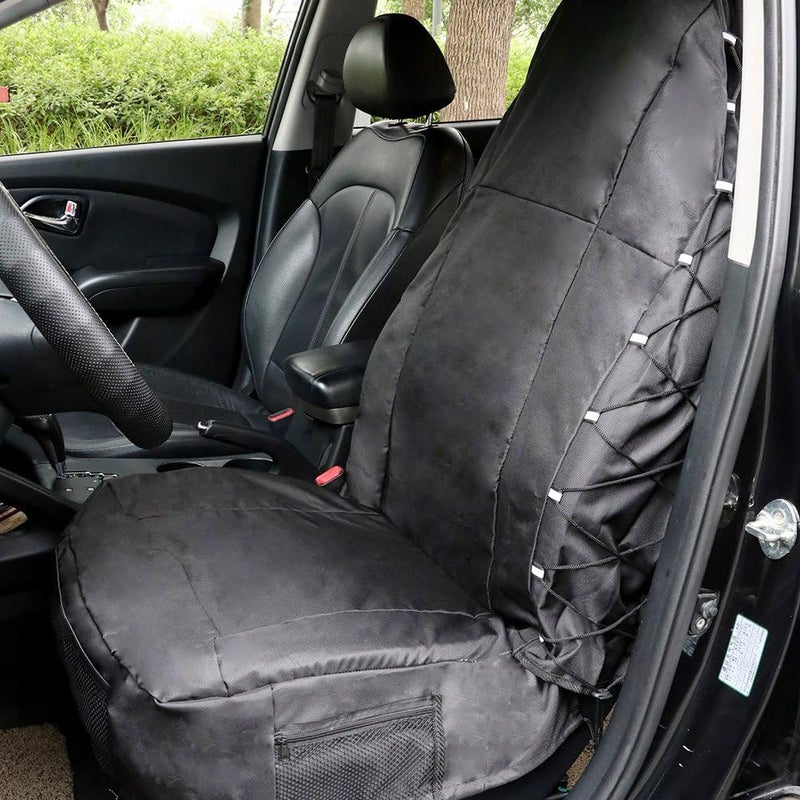 Tirol Front Car Seat Covers Waterproof Bucket Seat Cover Universal Heavy Duty High Back Seat Covers for Semi Truck, Cars, Trucks, for Jeep, Van, SUV, Pickup 1 Pack - Image 2