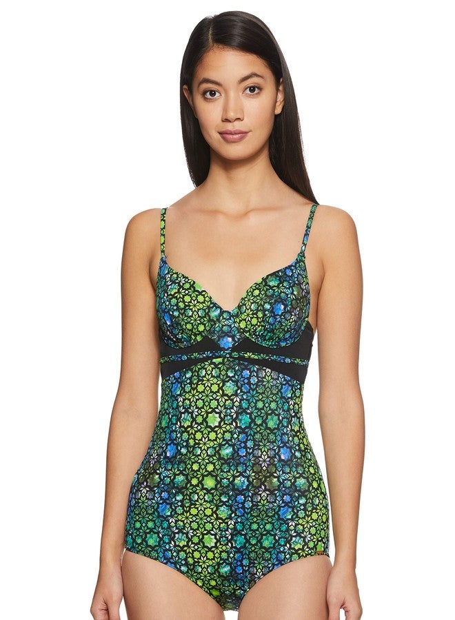 Amante One Piece with Gaped Back L Mosaic Pr Small - Image 1